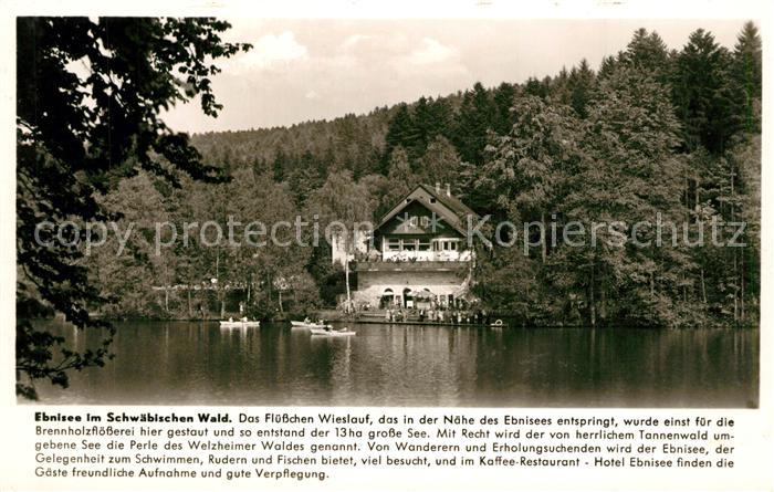 Ebnisee Gaststaette am See Schwaebischer Wald Aussichtsturm Kernen Franckh Chron