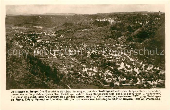 Geislingen Steige Panorama Franckh Chronik Karte