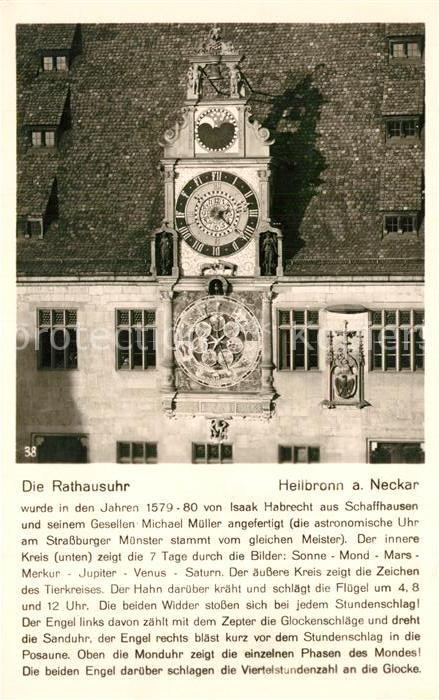 Heilbronn Neckar Rathaus Uhr