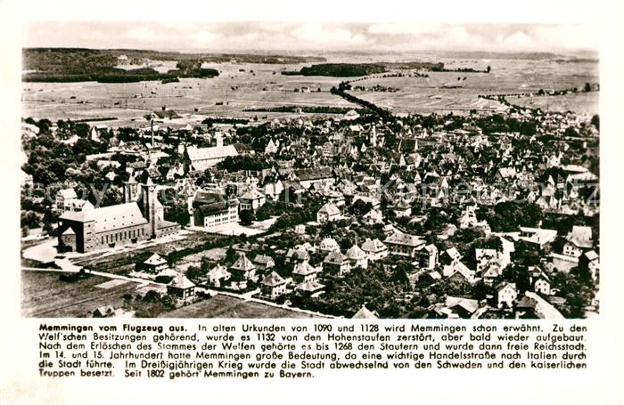 Memmingen Fliegeraufnahme Franckh Chronik Karte