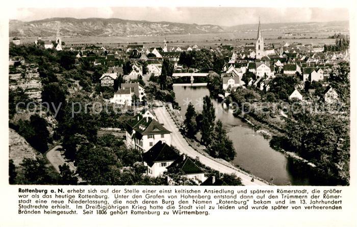 Rottenburg Neckar Stadtpanorama Franckh Chronik Karte