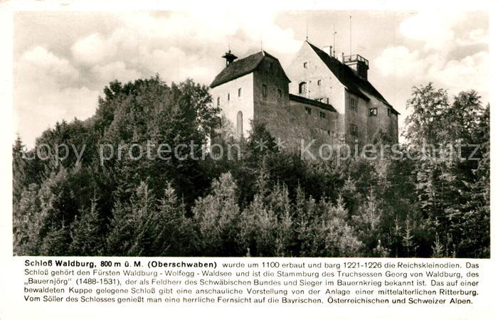 Waldburg Wuerttemberg Schloss Franckh Chronik Karte