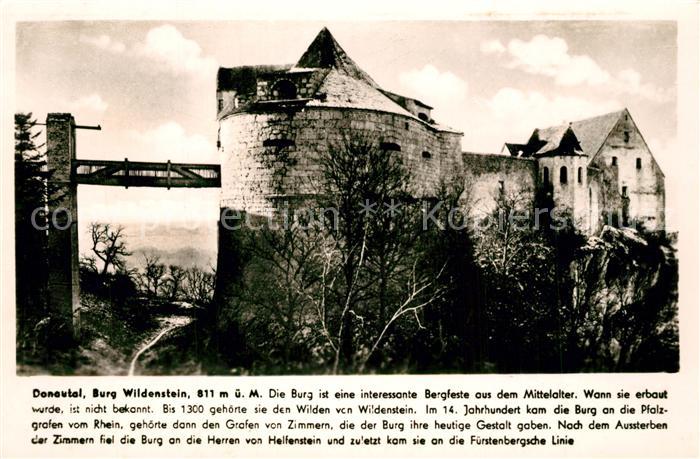 Beuron Donautal Burg Wildenstein Franckh Chronik Karte