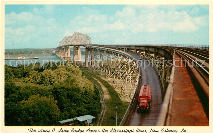 New Orleans Louisiana The Huey P. Long Bridge across the Mississippi River