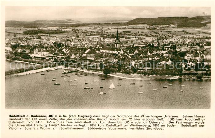 Radolfzell Bodensee Fliegeraufnahme Franckh Chronik Karte