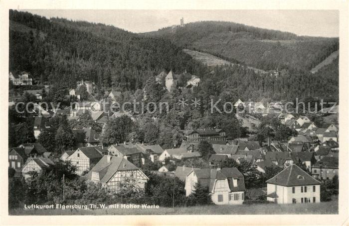 Elgersburg Teilansicht mit Hoher Warte Luftkurort Thueringer Wald