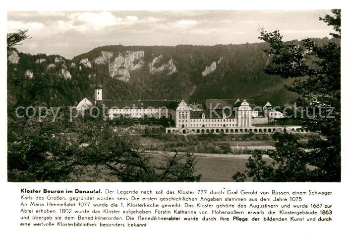 Beuron Donautal Kloster Schwaebische Alb Franckh Chronik Karte