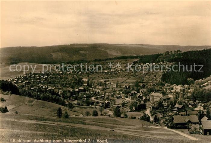 Klingenthal Vogtland Panorama Blick vom Aschberg Handabzug