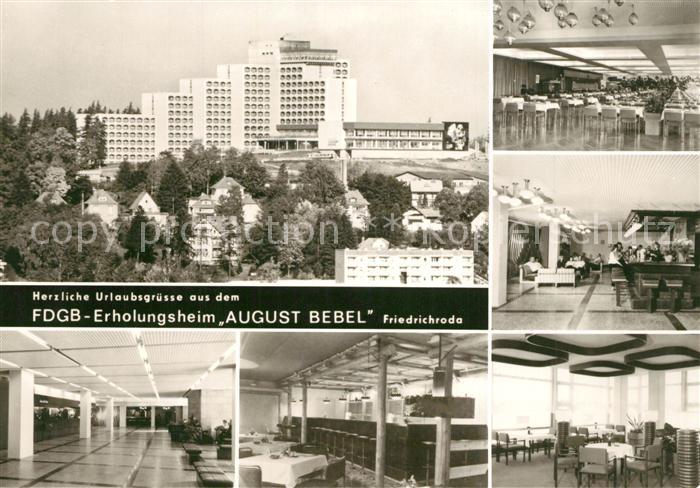 Friedrichroda FDGB Erholungsheim August Bebel Empfangshalle Bar Mehrzwecksaal Ca