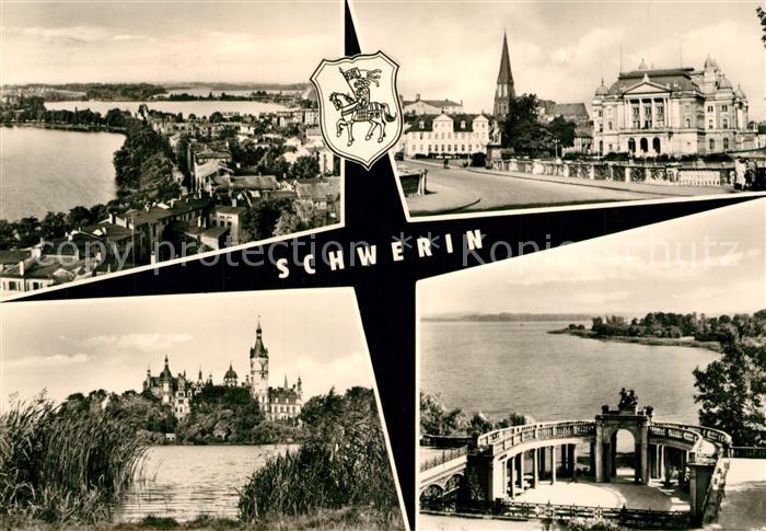 Schwerin Mecklenburg Pfaffenteich Ziegelsee Staatstheater Dom Schloss Paedagogis