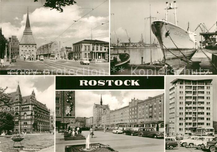 Rostock Steintor Karl Marx Platz ueberseehafen Staendehaus Lange Strasse Hochhau