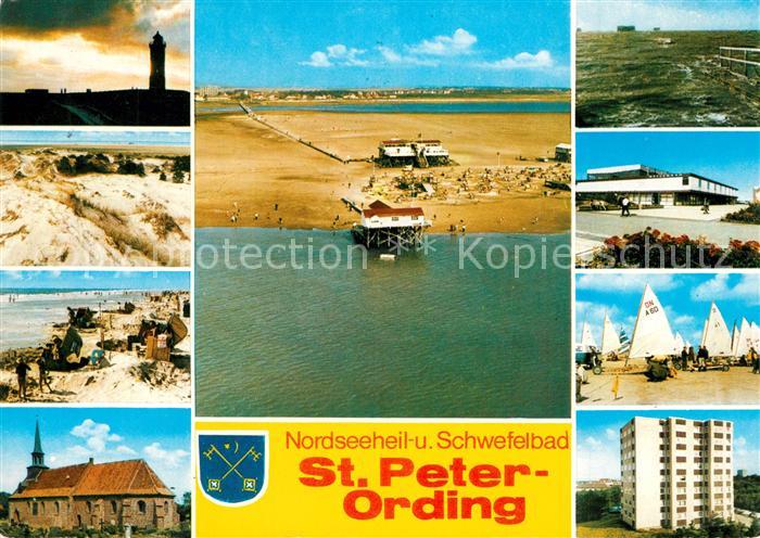 St Peter-Ording Leuchtturm Duenen Strand Kirche Strandsegeln Hotel Hochhaus Flie