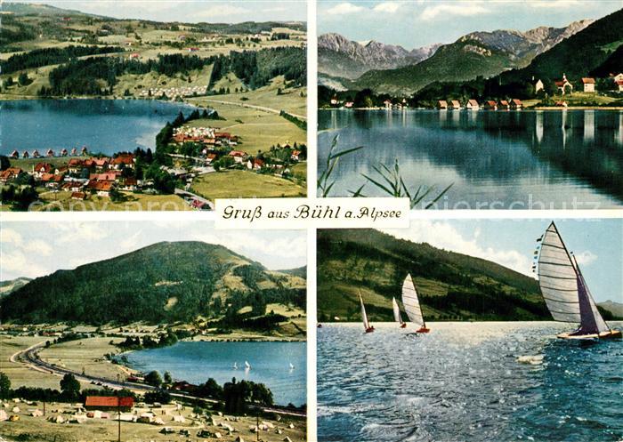 Buehl Alpsee Sommerfrische Berge Waelder Seen Strandbad Camping Wassersport Alpe