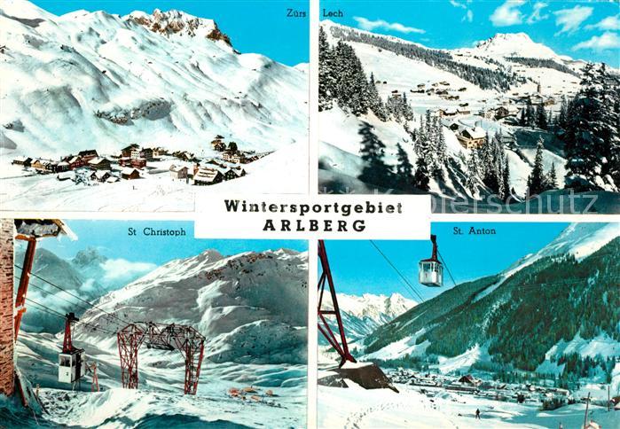 Arlberg Wintersportgebiet Zuers Lech St Christoph St Anton Alpenpanorama