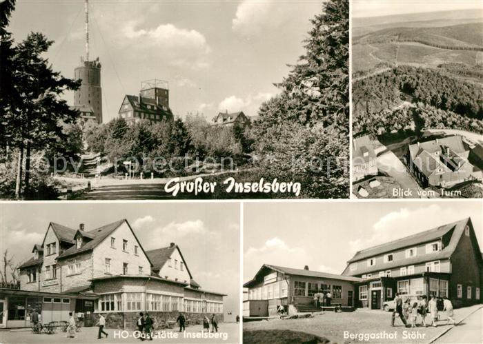 Grosser Inselsberg Sender Aussichtsturm HO Gaststaette Berggasthof