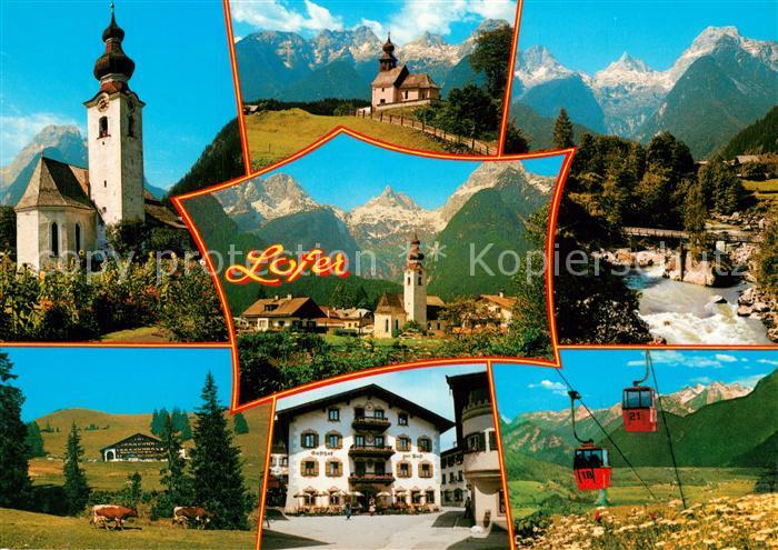Lofer Panorama Saalachtal Kirche Bergkapelle Hotel Restaurant Bergbahn Loferer S