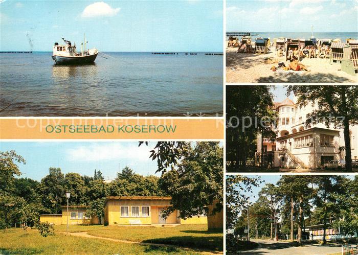 Koserow Ostseebad Usedom Fischkutter Bungalowsiedlung FDGB Erholungsheim Walter