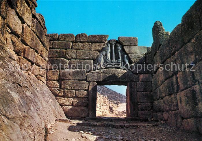 Mykene Loewentor Ruine Antike Staette