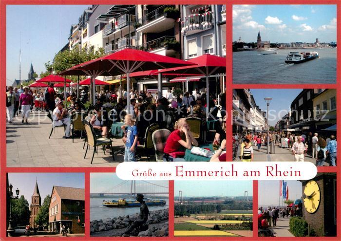 Emmerich Rhein Rheinpromenade Skyline Fussgaengerzone Rheinmuseum Kirche Poortek