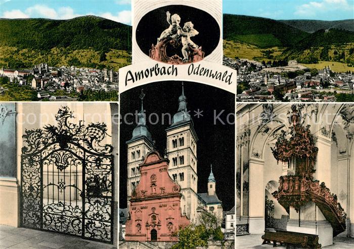 Amorbach Miltenberg Abteikirche Sankt Gangolf Kanzel gusseisernes Tor Engelsfigu