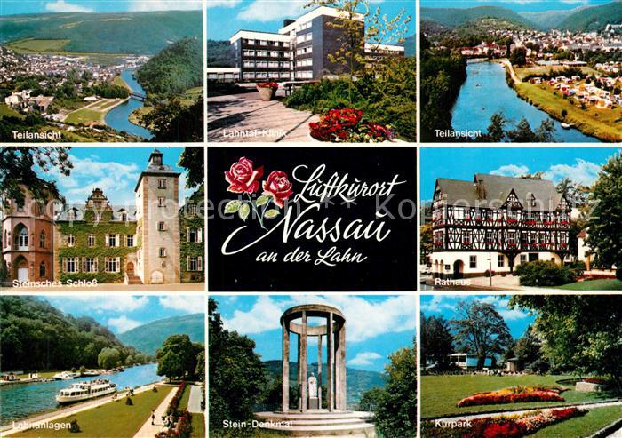 Nassau Lahn Panorama Lahntal Klinik Steinsches Schloss Rathaus Fachwerkhaus Kurp