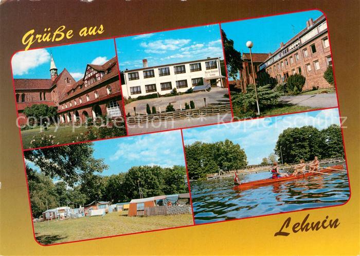 Lehnin Klosterkirche Gemeindeamt Schwesternheim Campingplatz Klostersee Ruderboo