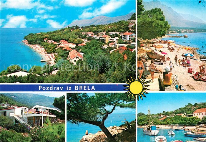Brela Panorama Kueste Strand Bungalows Hafen