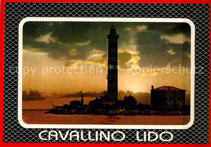 Cavallino Venezia Leuchtturm in der Abendsonne