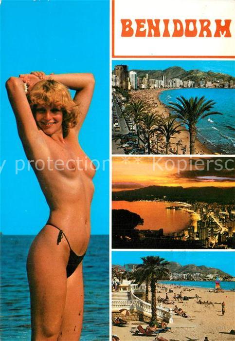 Benidorm Badenixe Strand Kuestenpanorama Sonnenuntergang am Meer
