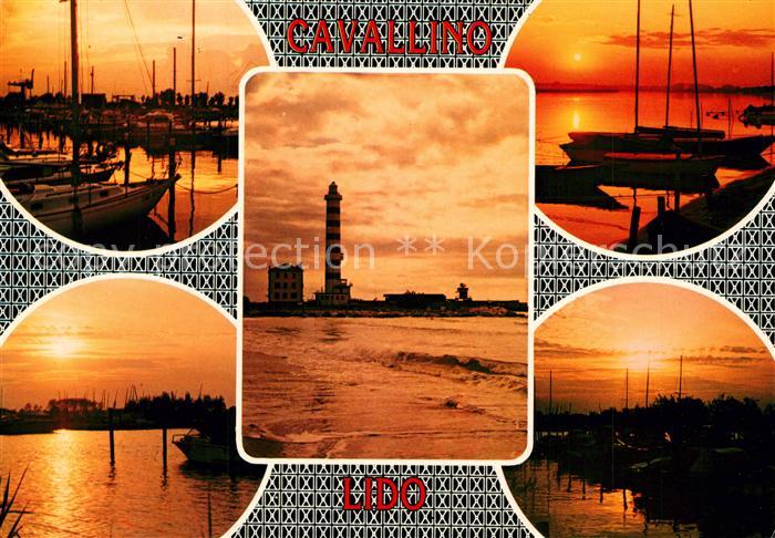 Cavallino Venezia Hafen Leuchtturm Sonnenuntergang am Meer