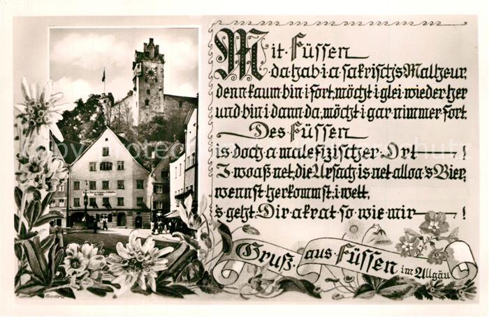 Fuessen Allgaeu Schloss Gedicht