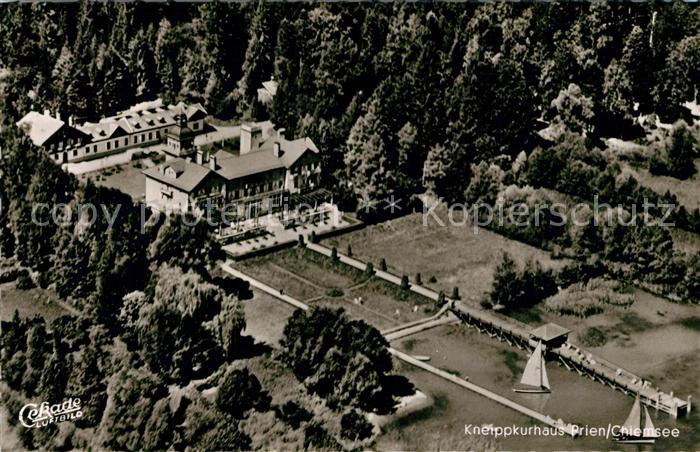 Prien Chiemsee Fliegeraufnahme Kneippkurhaus
