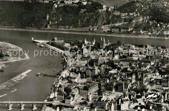 Koblenz Rhein Fliegeraufnahme