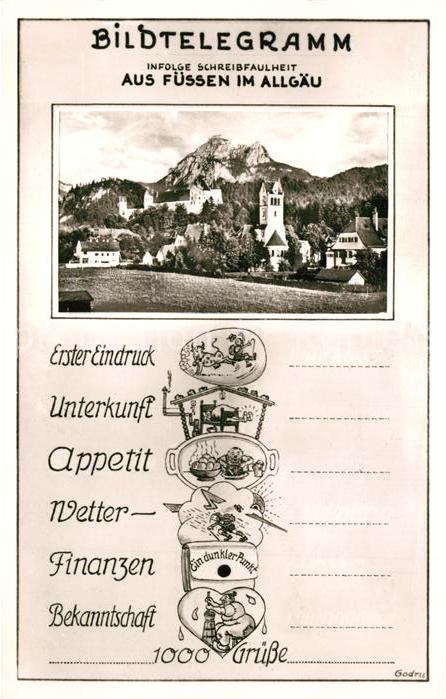 Fuessen Allgaeu Bildtelegramm Schreibfaulheit Panorama
