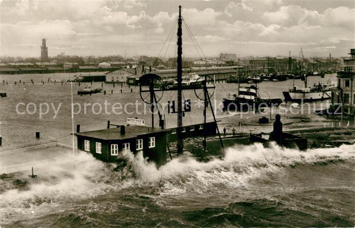 Cuxhaven Nordseebad Sturm