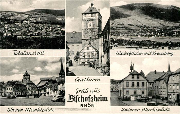 Bischofsheim Rhoen Kreuzberg Centturm Oberer Marktplatz Unterer Marktplatz Panor