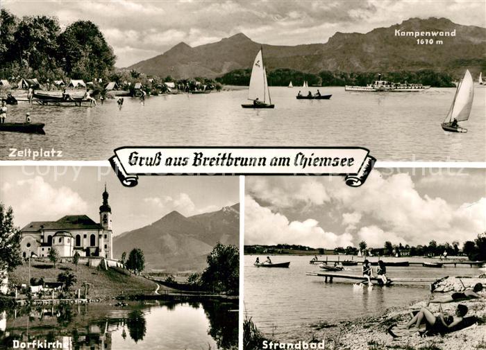Breitbrunn Chiemsee Zeltplatz Strandbad Dorfkirche Kampenwand