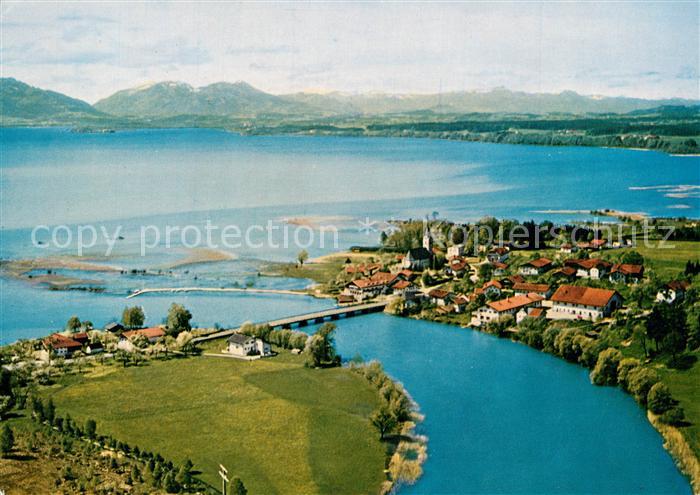 Seebruck Chiemsee Fliegeraufnahme