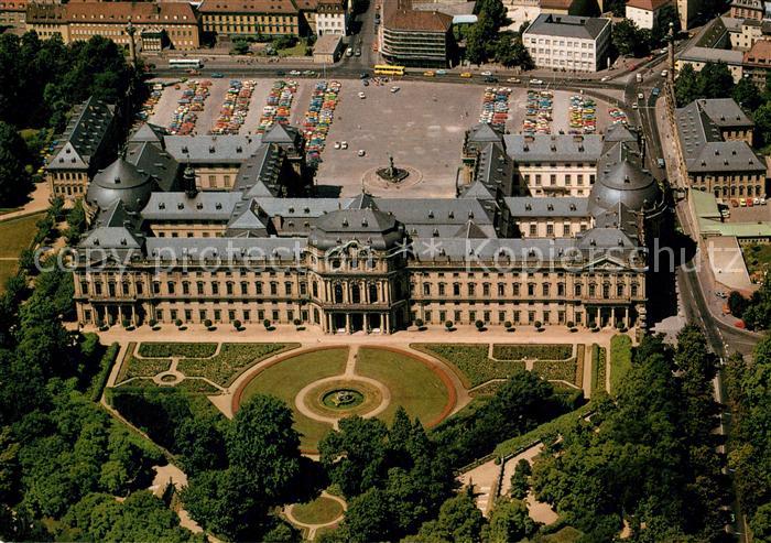 Wuerzburg Fliegeraufnahme Residenz