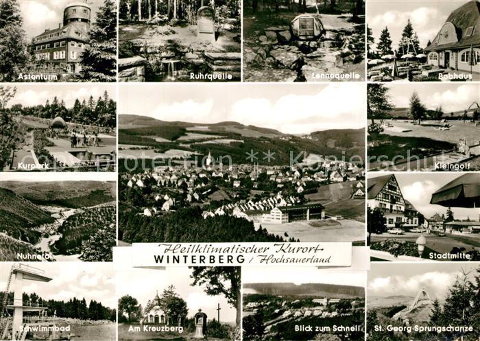 Winterberg Hochsauerland Astenturm Ruhrquelle Lennequelle Bobhaus Schwimmbad