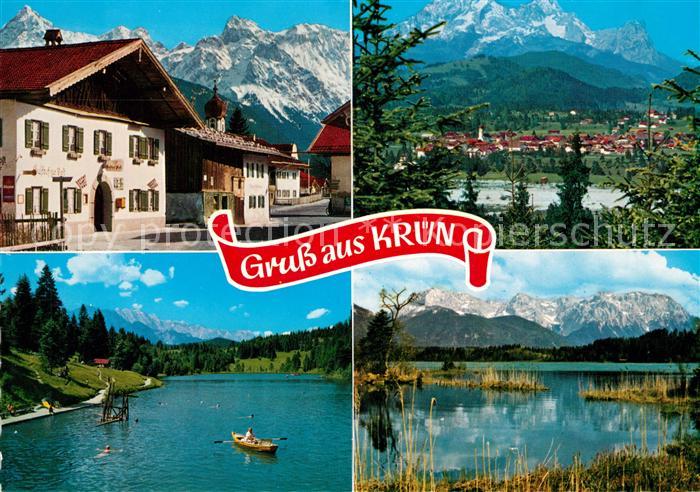Kruen Dorfstrasse Zugspitzgruppe Grabsee Barmsee
