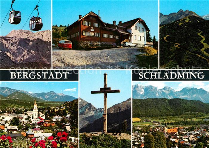 Schladming Obersteiermark Seilbahn Schladminger Huette Planai Gipfelkreuz