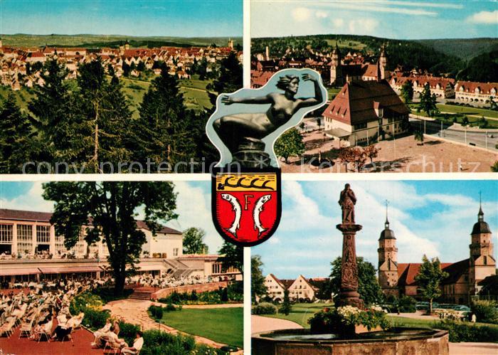 Freudenstadt Stadtansichten Brunnen Kirche