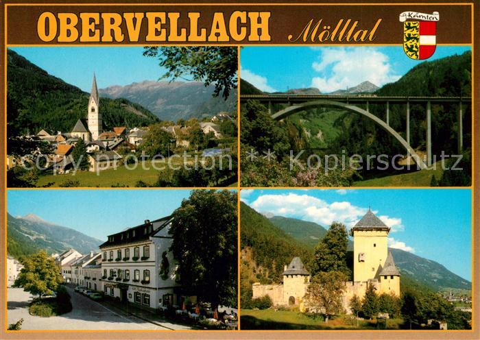 Obervellach Kaernten Hohe Tauern Tauernbahnbruecke Hauptplatz Burg Groppenstein