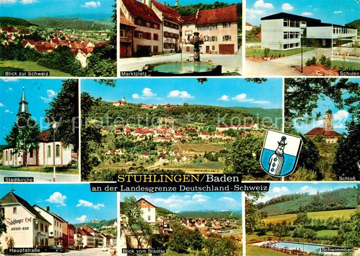 Stuehlingen Deutschland Schweiz Marktplatz Stadtkirche Schwimmbad