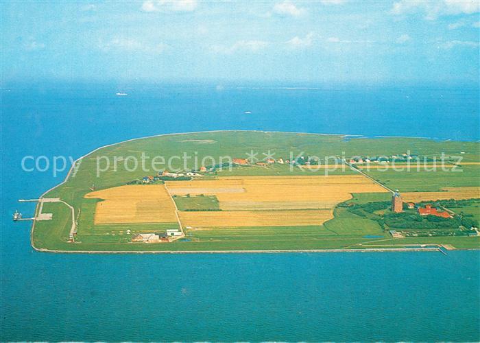 Insel Neuwerk Fliegeraufnahme Hauptschiffahrtsweg