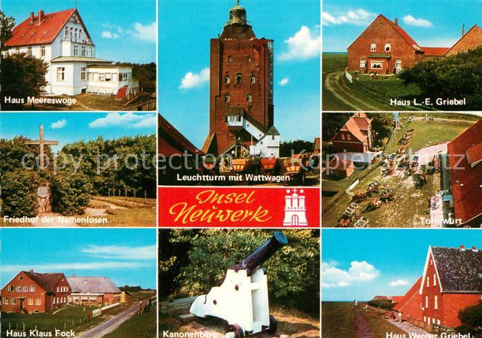 Insel Neuwerk Haus Meereswoge Leuchtturm Wattwagen Friedhof Namenlose