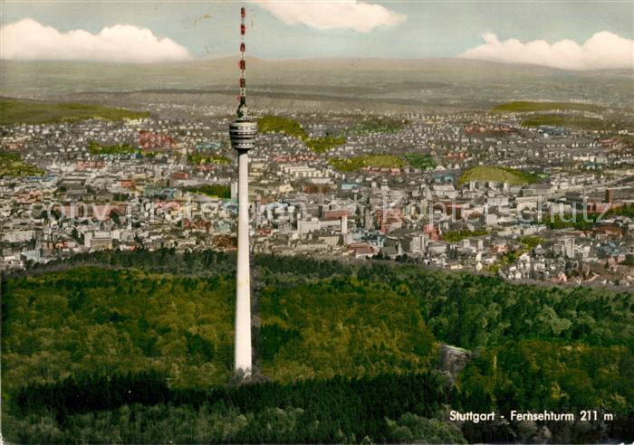 Stuttgart Fliegeraufnahme Fernsehturm