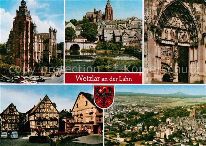 Wetzlar Dom Fachwerkhaeuser Marktplatz Fliegeraufnahme