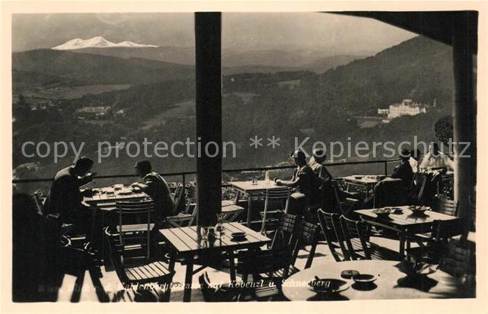 Kahlenberg Wien Terrasse Kobenzl Schneeberg